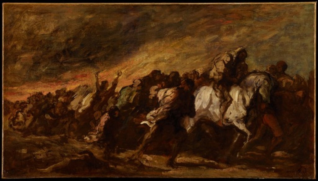 Detail of The Fugitives, c.1868 by Honore Daumier