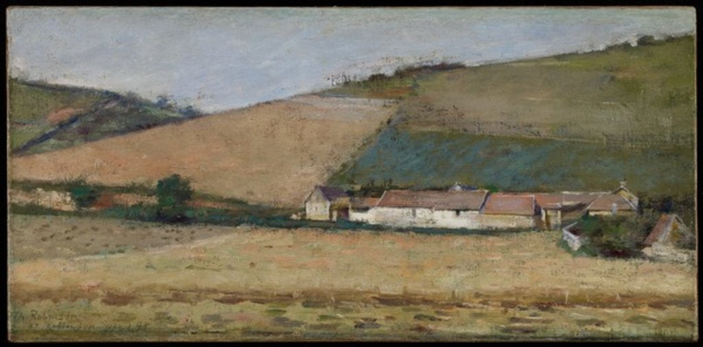 Detail of A Farm Among Hills, Giverny, c.1887 by Theodore Robinson