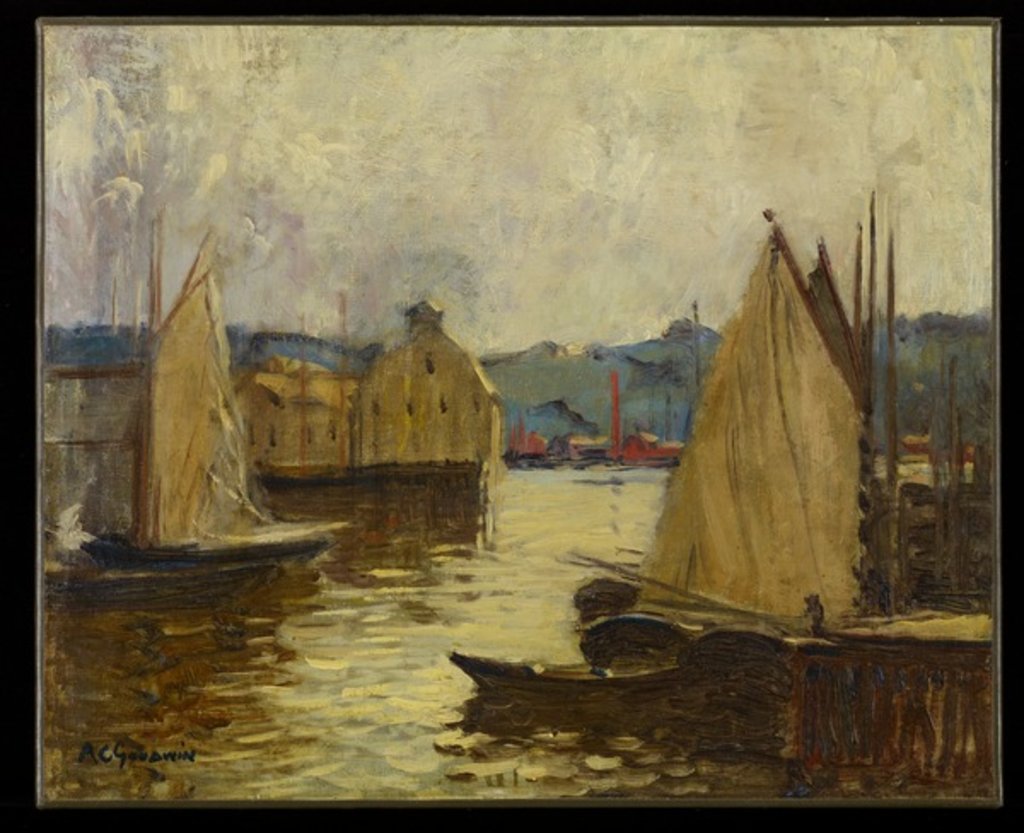 Detail of Gloucester Harbour, c.1910 by Arthur Clifton Goodwin