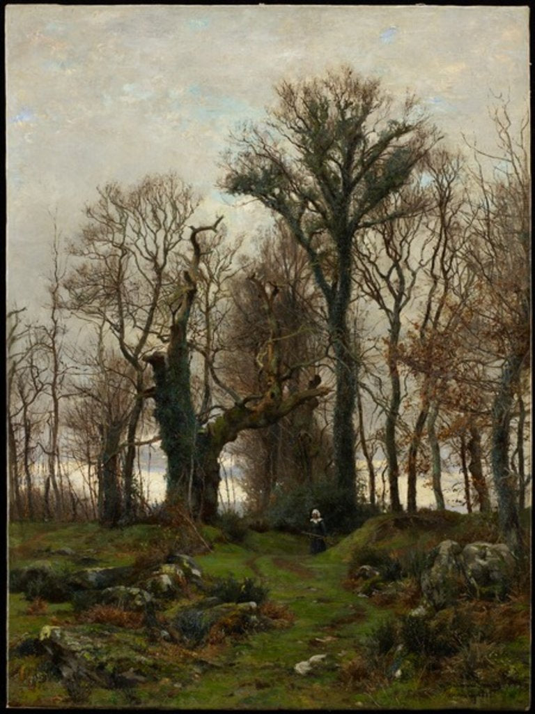 Detail of Edge of the Moor, Brittany, 1877 by Hugh Bolton Jones
