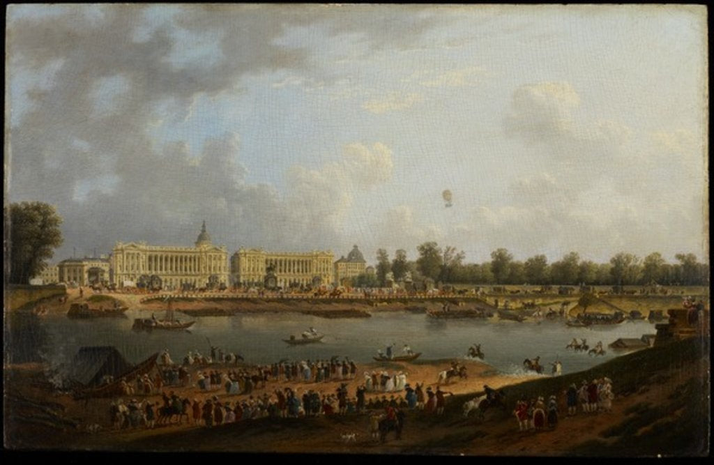 Detail of Place de la Concorde, c.1783 by Pierre-Antoine (attr. to) Demachy