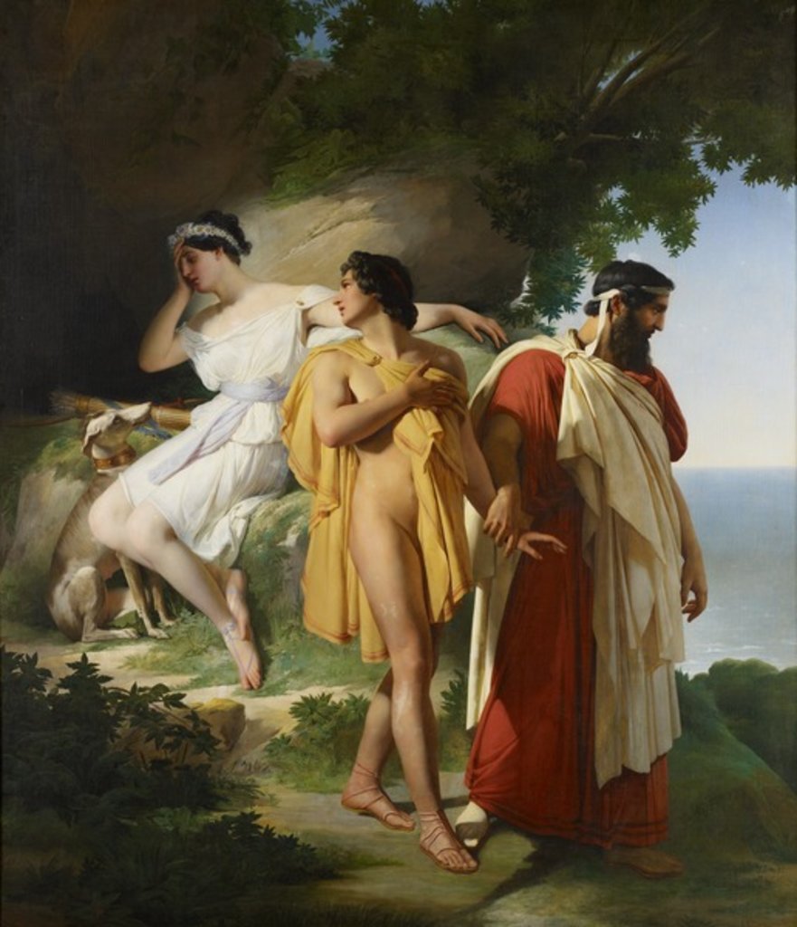Detail of Telemachus and Eucharis, 1824 by Raymond Quinsac Monvoisin
