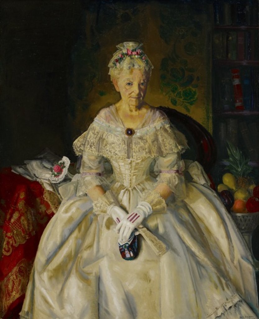 Detail of Mrs. T. in Cream Silk, No.2, 1920 by George Wesley Bellows