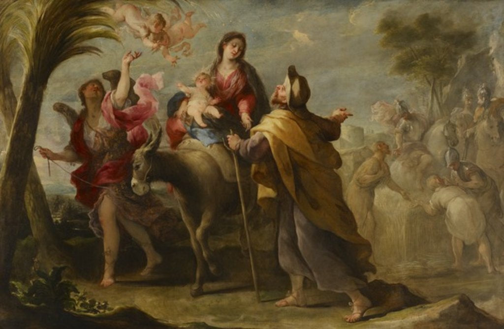 Detail of The Flight into Egypt, 1669 by Jose Moreno