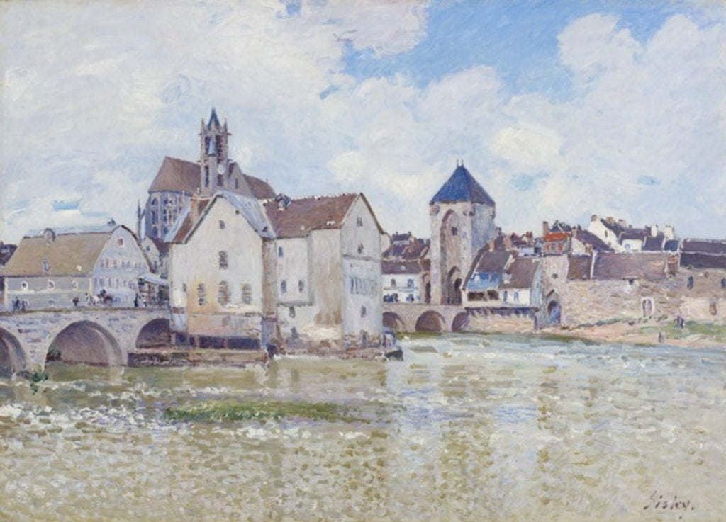 Detail of Le Pont de Moret, 1888 by Alfred Sisley