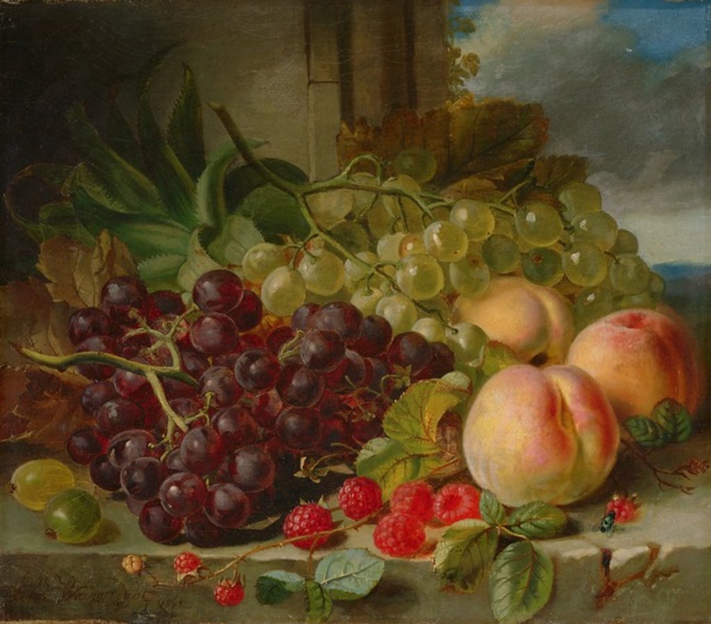Detail of Still Life with Fruit, 1862 by John Wainewright