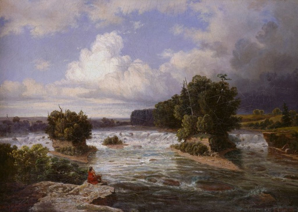 Detail of St. Anthony Falls As It Appeared in 1848, 1855 by Henry Lewis