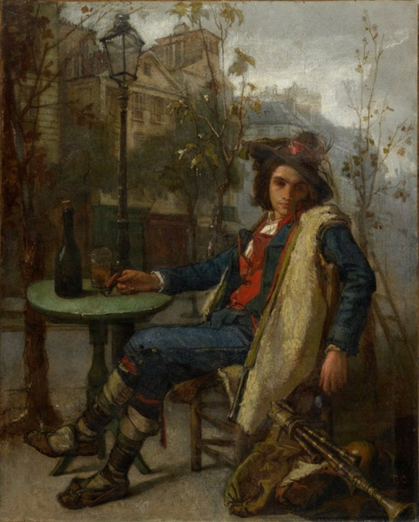 Detail of Young Italian Street Musician, c.1877 by Thomas Couture