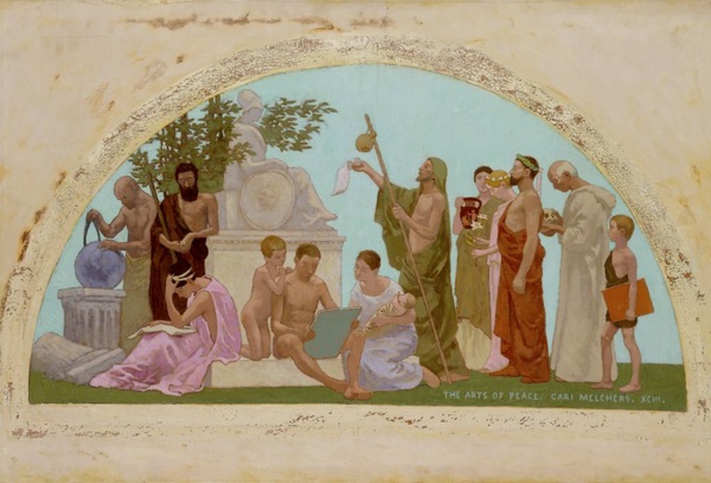 Detail of The Arts of Peace, 1893 by Julius Gari Melchers