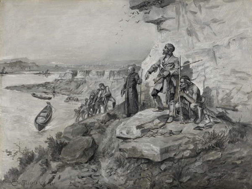 Detail of Voyageurs, 1898 by Charles Marion Russell