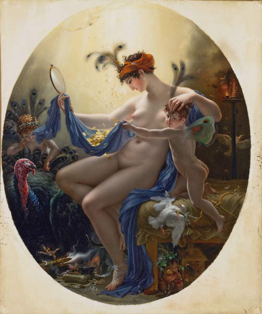 Detail of Portrait of Mlle. Lange as Danae, 1799 by Anne Louis Girodet de Roucy-Trioson