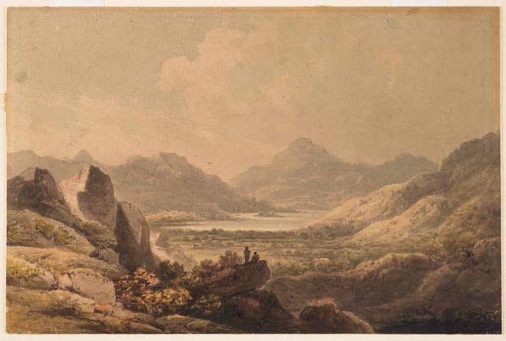 Detail of Lake Landscape, early 19th century by Francis Nicholson
