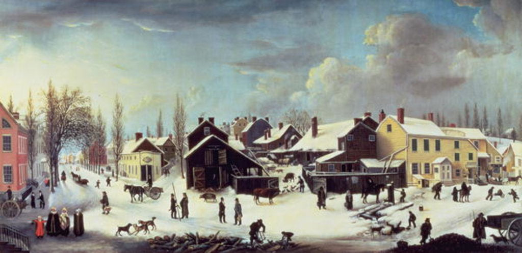 Detail of Winter Scene in Brooklyn, c.1817 by Louisa Ann Coleman