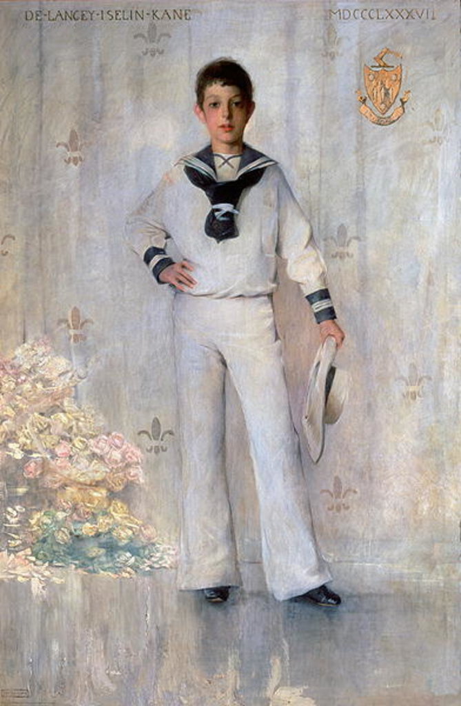 Detail of Portrait of Delancey Iselin Kane, 1887 by Thomas Wilmer Dewing