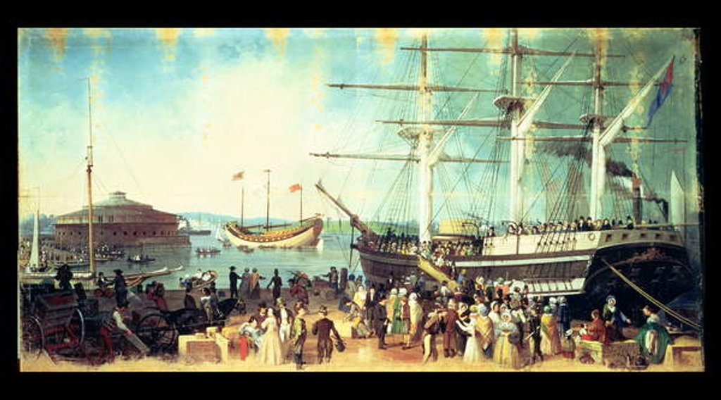 Detail of The Bay and Harbour of New York by Samuel Bell Waugh