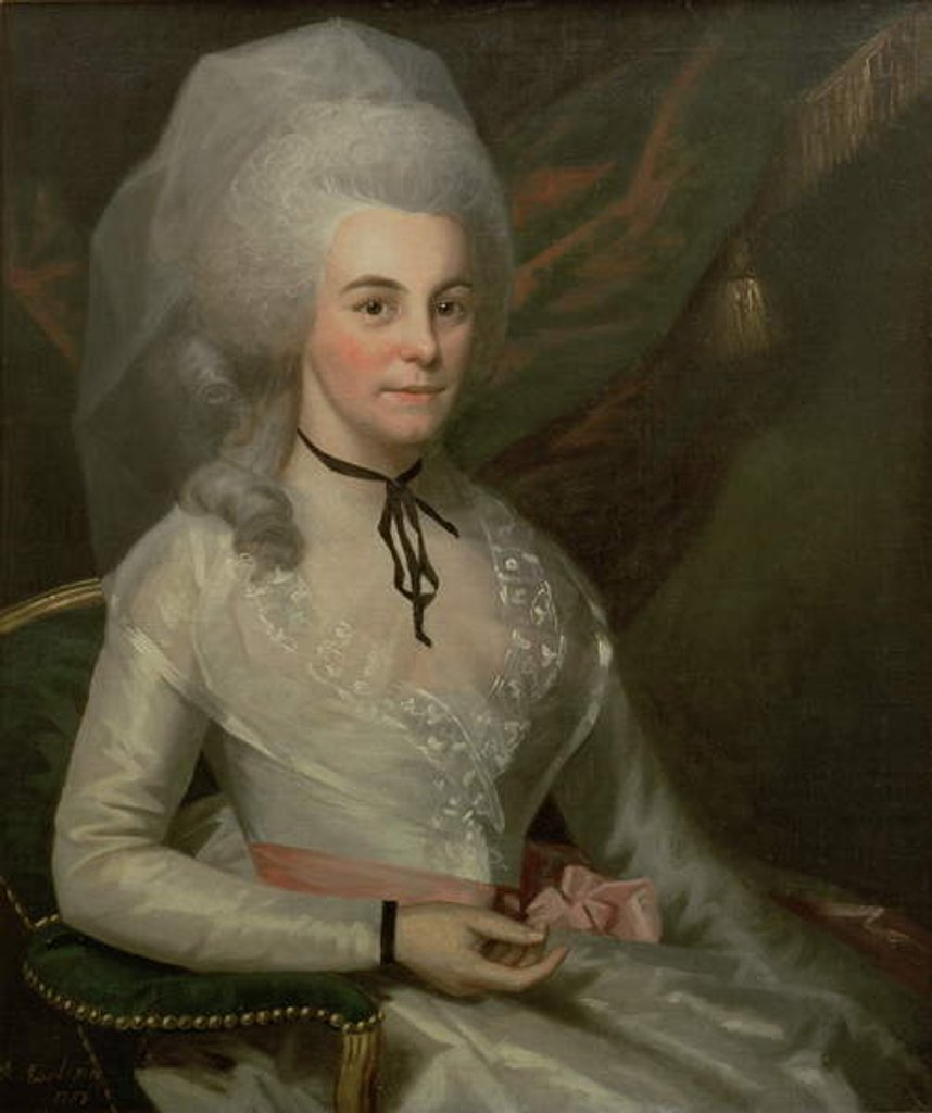 Detail of Portrait of Elizabeth Schuyler Hamilton, Wife of Alexander Hamilton by Ralph Earl or Earle