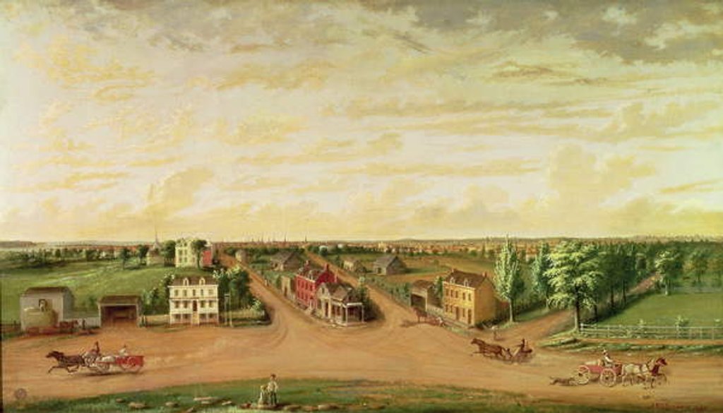 Detail of Union Square in 1828, 1885 by Albertus D.O Browere