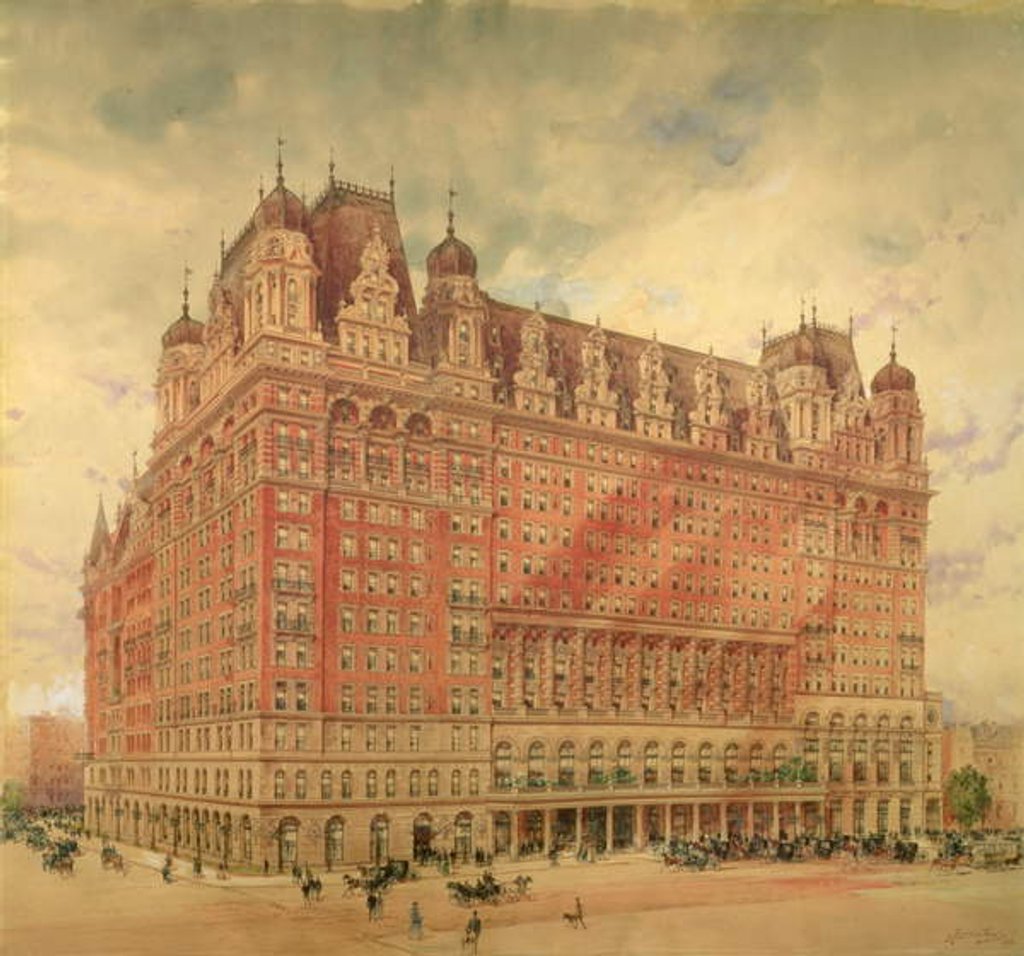 Detail of The Waldorf Astoria Hotel, 1896 by Hughson Frederick Hawley