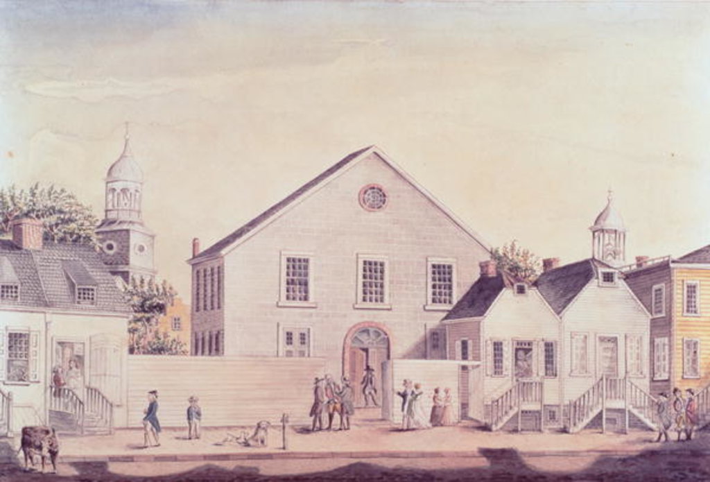 Detail of The First Methodist Episcopal Church in America, 1868 by Joseph B. Smith