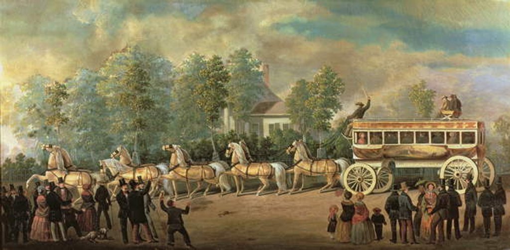 Detail of Coach 76 of the Knickerbocker Line, Brooklyn, c.1840-50 by Henry Boese