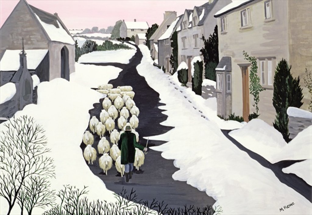 Detail of Whittington in Winter by Maggie Rowe