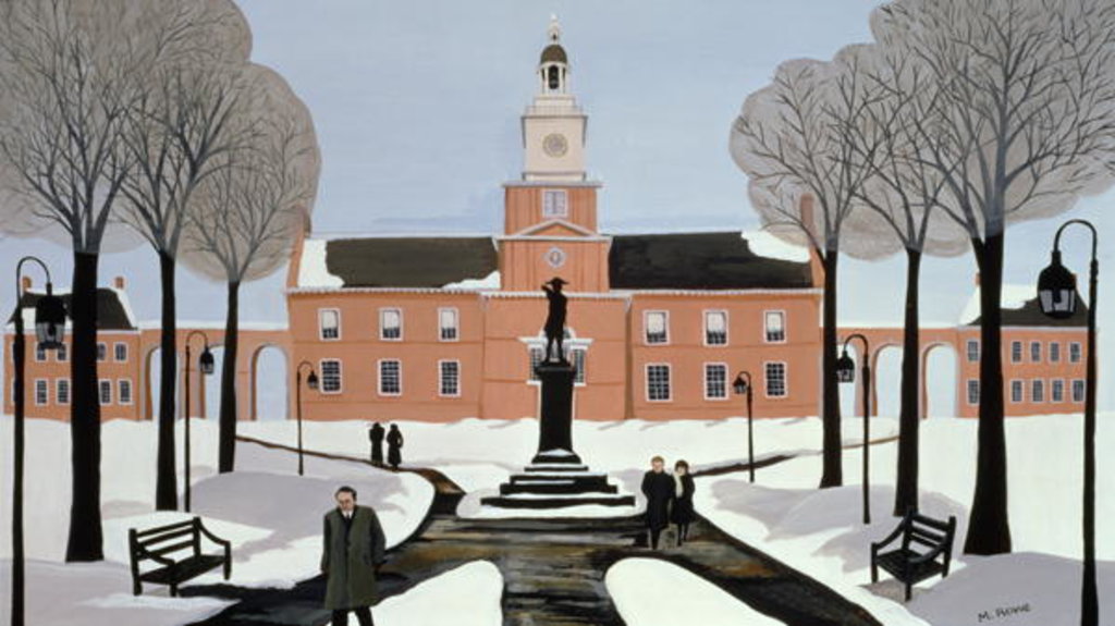 Detail of Philadelphia in the Snow by Maggie Rowe