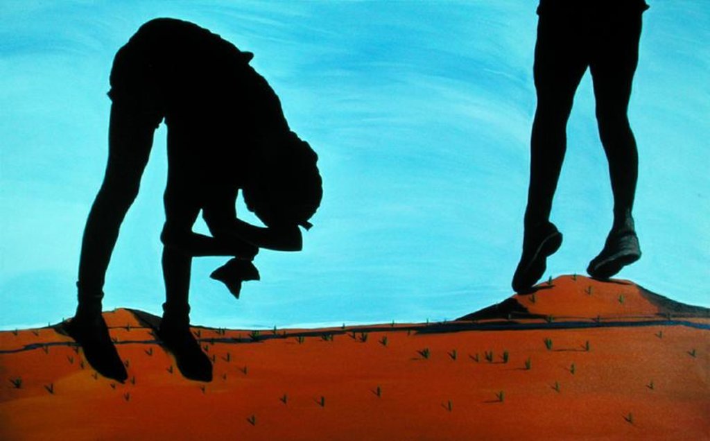 Detail of The Girl Guides, 1998 by Marjorie Weiss