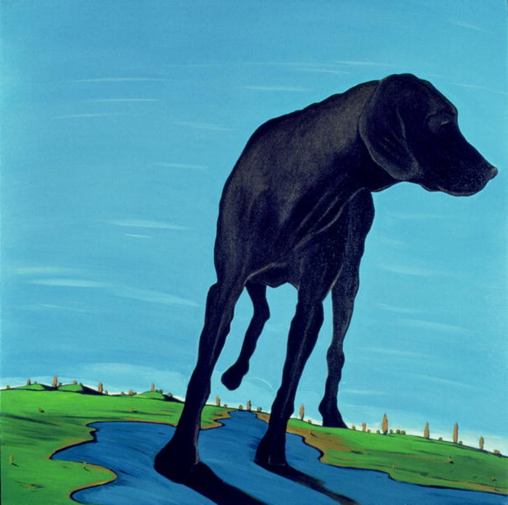 Detail of Joe's Black Dog, 2000 by Marjorie Weiss