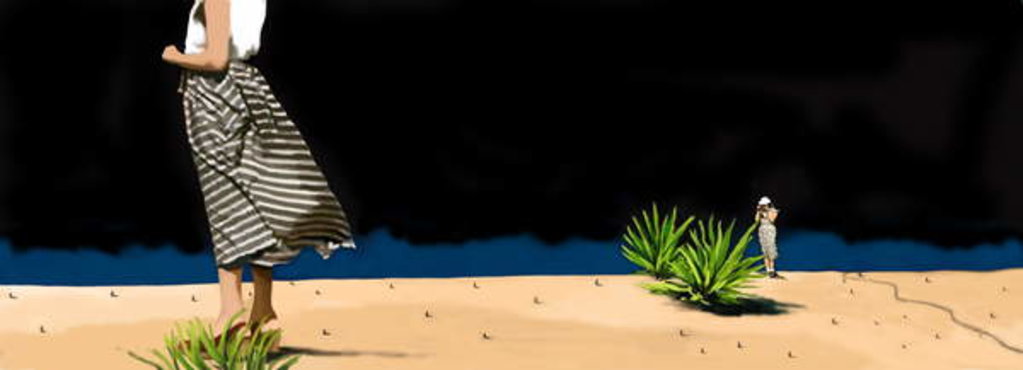 Detail of Night Lives Scene 3, 2016 by Marjorie Weiss