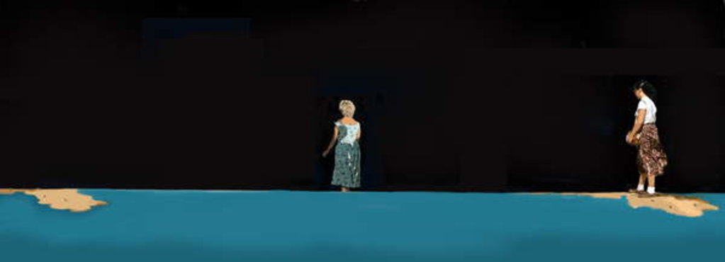 Detail of Night Lives Scene 2, 2016 by Marjorie Weiss