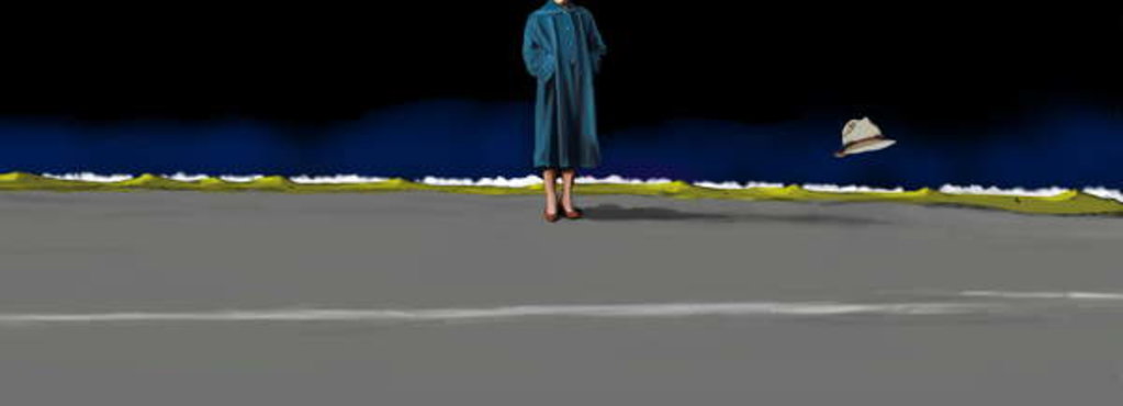 Detail of Night Lives Scene 1, 2016 by Marjorie Weiss