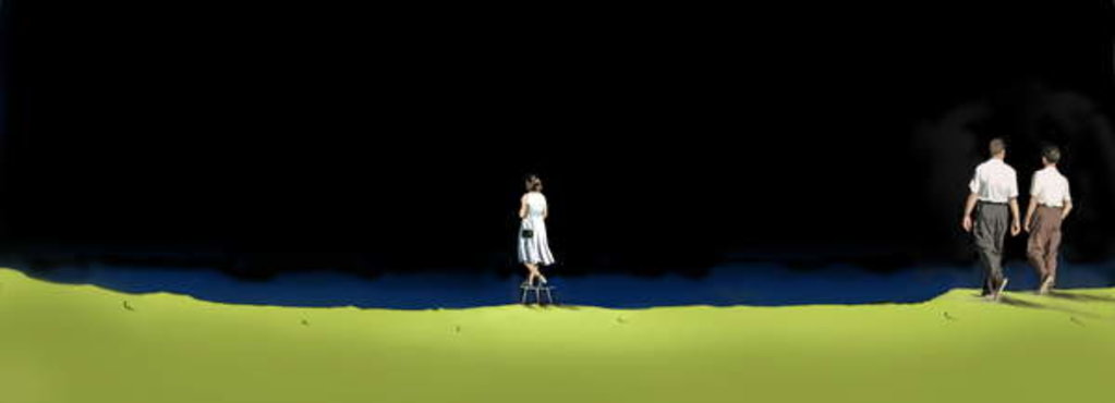 Detail of Night Lives Scene 6, 2016 by Marjorie Weiss