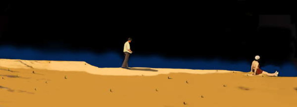 Detail of Night Lives Scene 10, 2016 by Marjorie Weiss