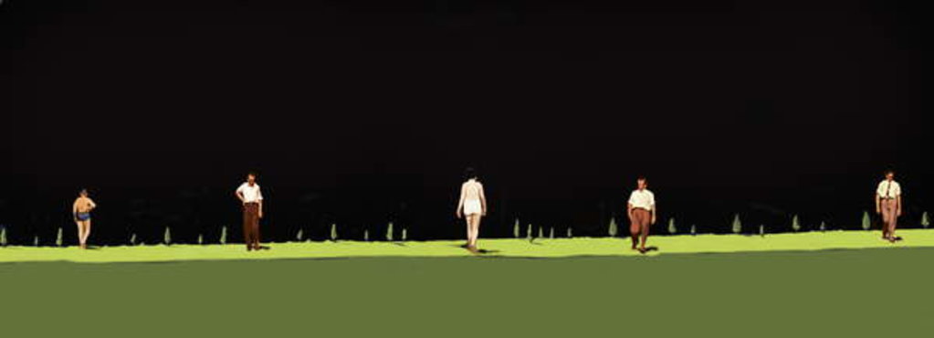 Detail of Night Lives Scene 12, 2016 by Marjorie Weiss