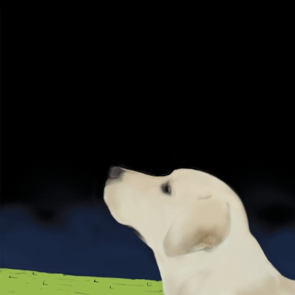 Detail of Yellow Dog Profile, 2008 by Marjorie Weiss