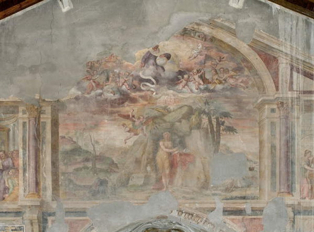 Detail of Mary Magdalene in the Desert, detail of 3496121 by Giovanni Battista Guerinoni