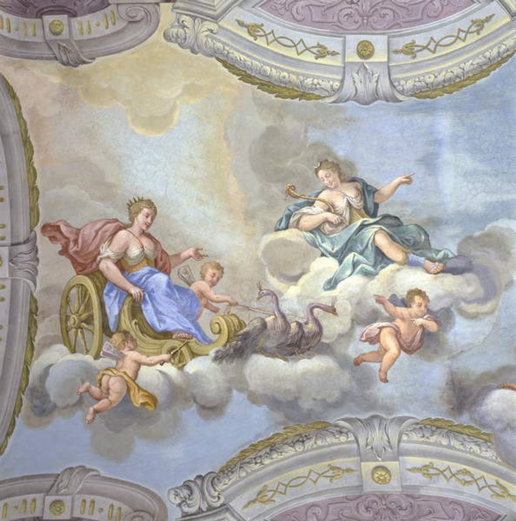 Detail of Juno riding a chariot, c.1760 by Bernardino and Galliari Fabrizio Galliari
