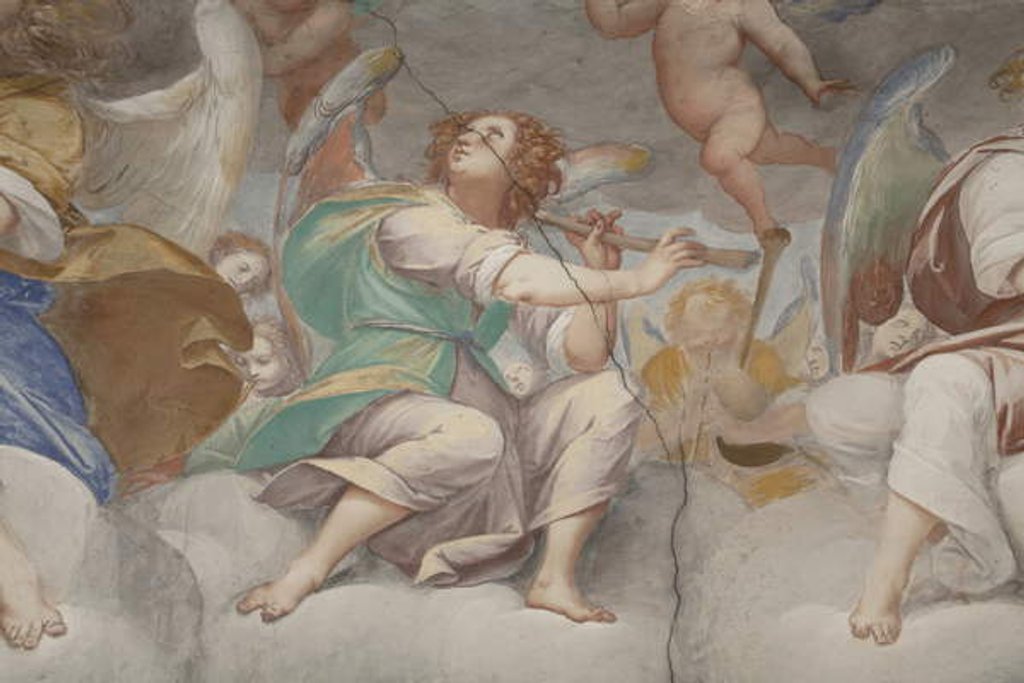 Detail of Angels, musician angels and puttos, detail of Paradise with eternal Father, c.1623-34 by Isidoro Bianchi