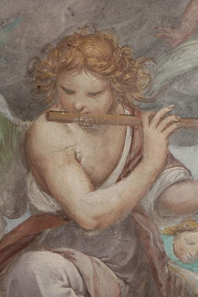 Detail of Angel playing the flute, 1623-34 by Isidoro Bianchi
