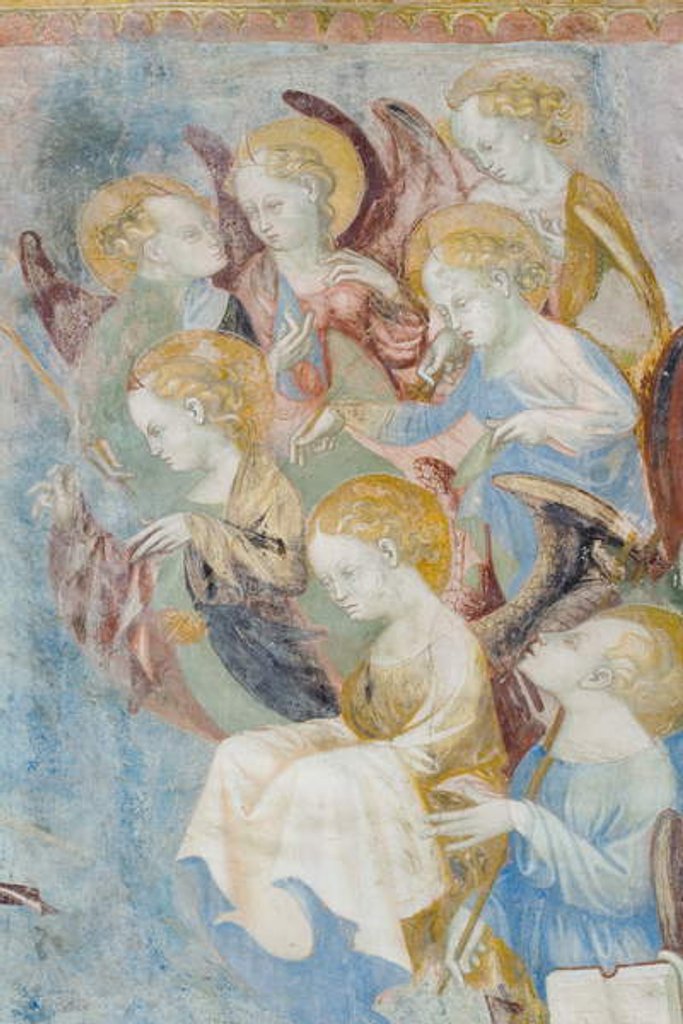 Detail of Angels, detail of the Last Judgment, c.1400 by Filippolo de & Veris da Milano Lanfranco de Veris da Milano