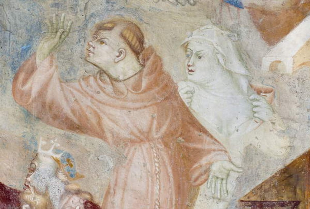 Detail of Monks, detail of the Last Judgement, c.1400 by Filippolo de & Veris da Milano Lanfranco de Veris da Milano