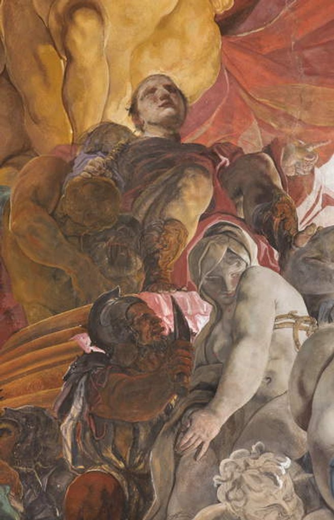 Detail of Roman judge condemning to death the Saints Apollonia, Lucy and Catherine of Alexandria, c.1696-97 by Paolo Pagani