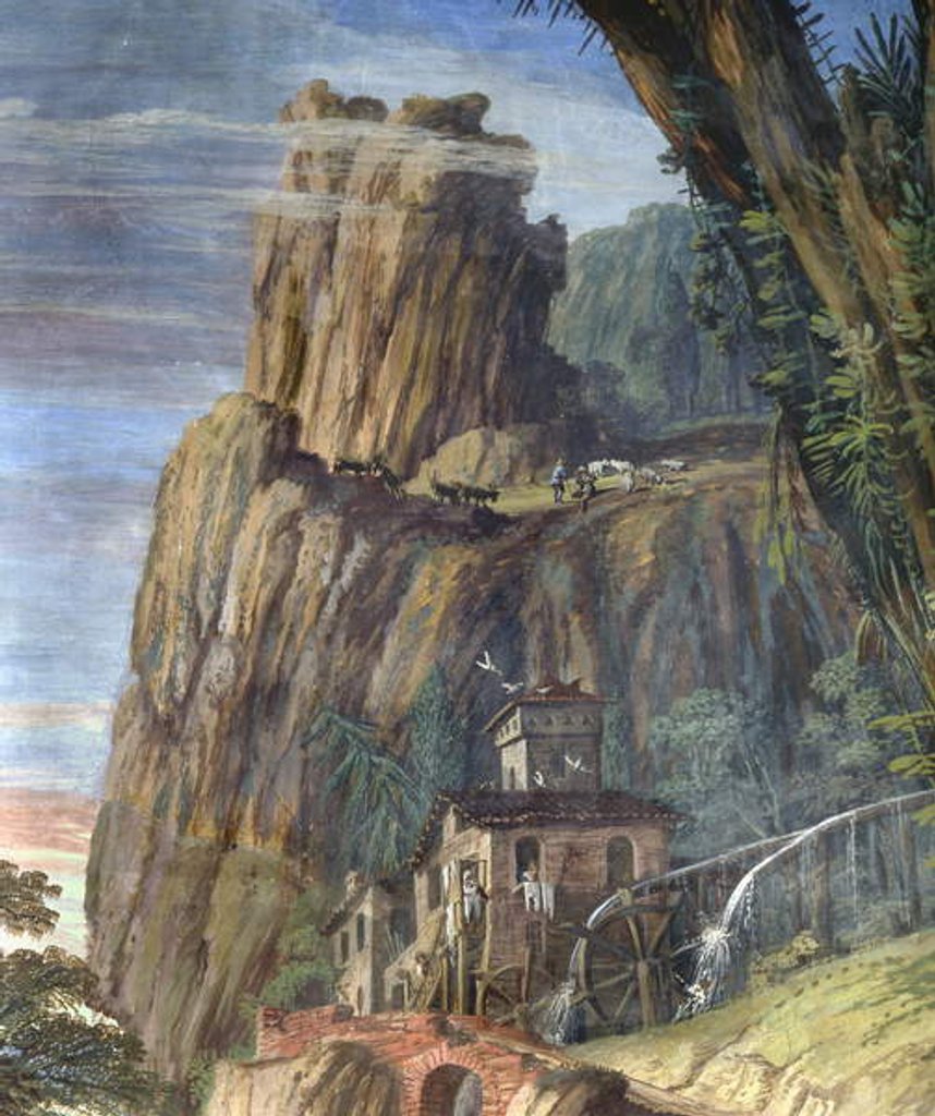Detail of Mill, detail by Giovanni Ghisolfi