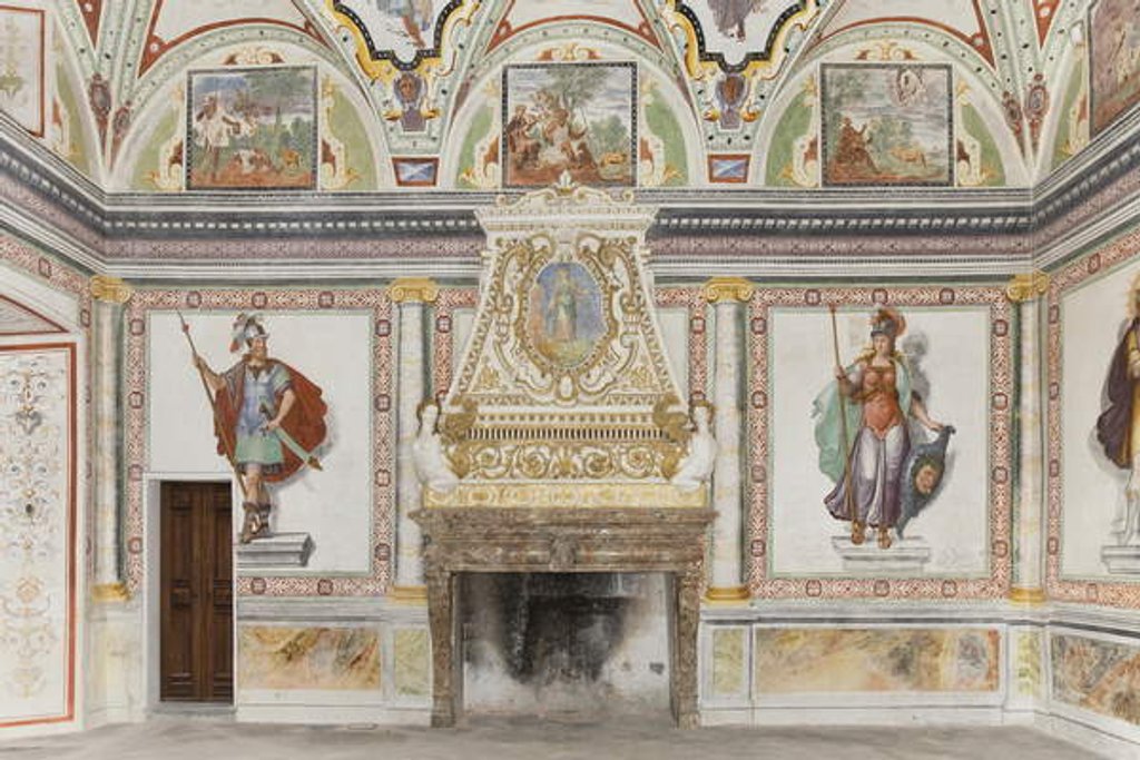 Detail of Room of Jupiter and Mercury: Mars and Minerva by Italian School