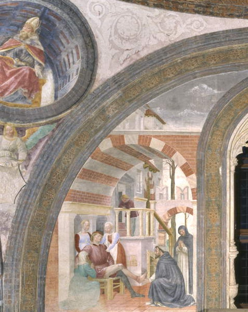 Detail of The miracle of the foot, 1462-68 by Vincenzo Foppa