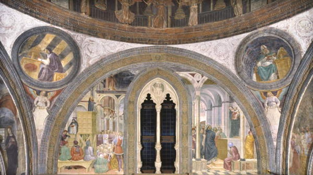 Detail of The miracle of Saint Peter Martyr, 1462-68 by Vincenzo Foppa