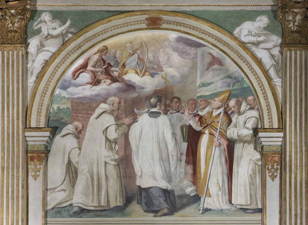 Detail of Saint Hugh founder of the first Carthusian monastery, 1629 by Daniele Crespi