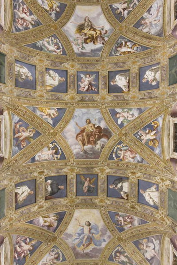 Detail of Vault of the central nave, Church of S. Maria Assunta, 1629 by Daniele Crespi