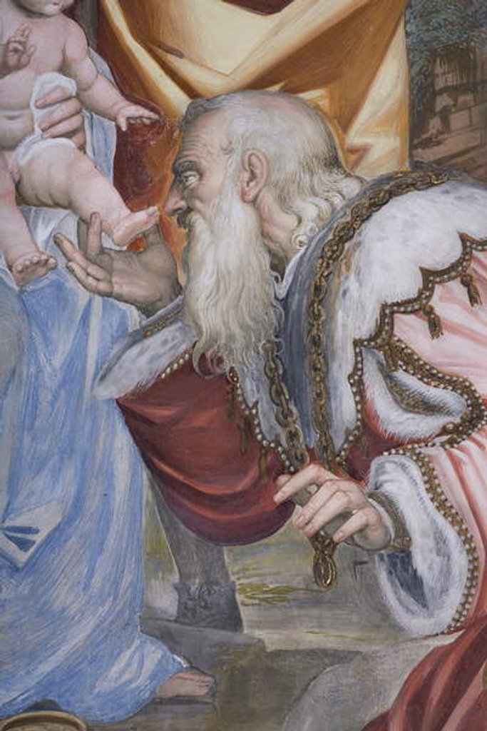 Detail of The Adoration of the Magi, Presbitery, 1578-82 by Simone Veneziano Peterzano