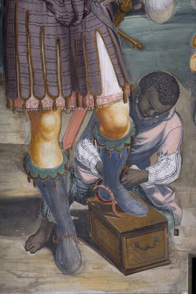 Detail of The Adoration of the Magi, Presbitery, 1578-82 by Simone Veneziano Peterzano